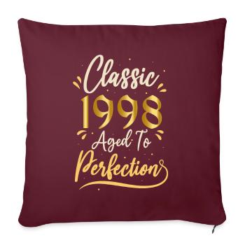 Geburtstag 1998 Geschenk 1998 Classic 1998 - Sofakissenbezug 45 x 45 cm - Burgunderrot - Vorne