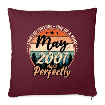 Mai 2001 anniversaire 2001 légendes Mai - Housse de coussin décorative 45 x 45 cm - bordeaux - Devant