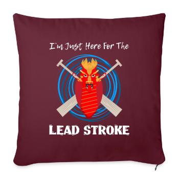 Course de bateaux chinois pour les entraîneurs de bateaux-dragons - Housse de coussin décorative 45 x 45 cm - bordeaux - Devant
