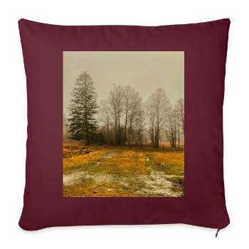 Conception fantastique du paysage norvégien - Housse de coussin décorative 45 x 45 cm - bordeaux - Devant