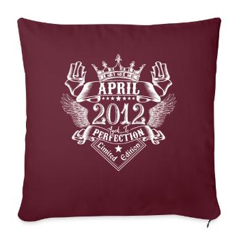 Avril 2012 | Avril 2012 anniversaire 2012 - Housse de coussin décorative 45 x 45 cm - bordeaux - Devant