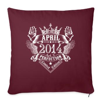Avril 2014 | Avril 2014 anniversaire 2014 - Housse de coussin décorative 45 x 45 cm - bordeaux - Devant