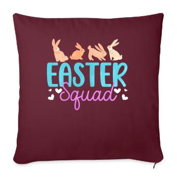 Ostern Kader Hoppy Kaninchen Christliche Ferien - Sofakissenbezug 45 x 45 cm - Burgunderrot - Vorne