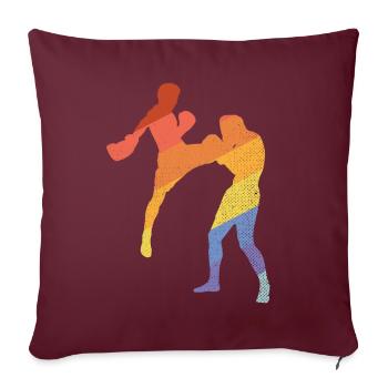 Kickboxing - Sofakissenbezug 45 x 45 cm - Burgunderrot - Vorne