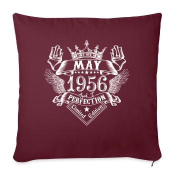 Mai 1956 | Mai 1956 anniversaire 1956 - Housse de coussin décorative 45 x 45 cm - bordeaux - Devant