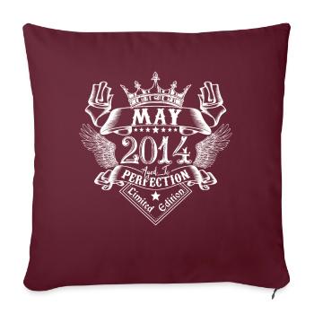 Mai 2014 | Mai 2014 anniversaire 2014 - Housse de coussin décorative 45 x 45 cm - bordeaux - Devant