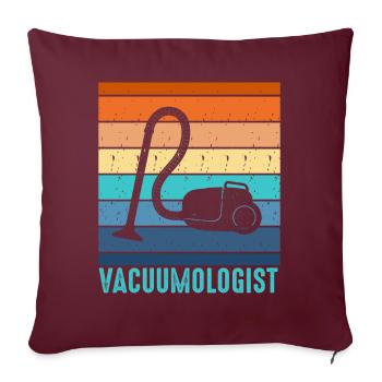 Aspirateur aspirateur - Housse de coussin décorative 45 x 45 cm - bordeaux - Devant