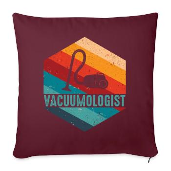 Aspirateur aspirateur - Housse de coussin décorative 45 x 45 cm - bordeaux - Devant