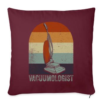 Aspirateur Vacuumlogist - Housse de coussin décorative 45 x 45 cm - bordeaux - Devant