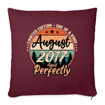 August 2017 Jubiläum 2017 Legenden August - Sofakissenbezug 45 x 45 cm - Burgunderrot - Vorne