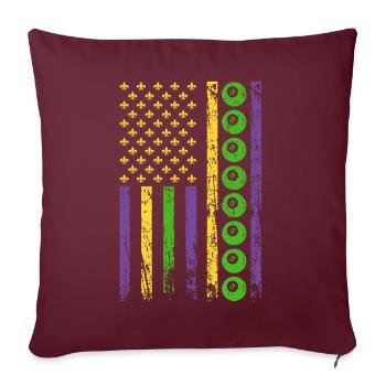 American Cue Sport Flag Billard - Housse de coussin décorative 45 x 45 cm - bordeaux - Devant