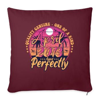 Mars 2013 anniversaire 2013 Retro 2013 Mars - Housse de coussin décorative 45 x 45 cm - bordeaux - Devant