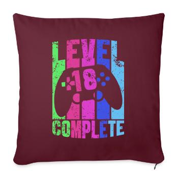 Gaming 16th Birthday Gaming Gamer Gamepad Gamer Gamer Gamer - Housse de coussin décorative 45 x 45 cm - bordeaux - Devant