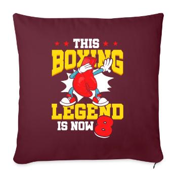Diese Boxlegende Ist Jetzt 8 Sports Kid 8. - Sofakissenbezug 45 x 45 cm - Burgunderrot - Vorne
