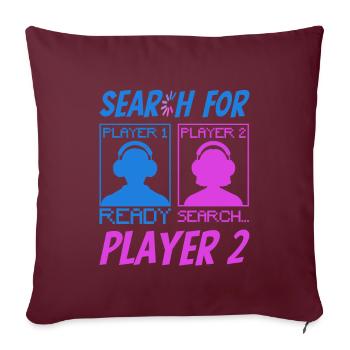 Gamer Boy Gaming Girl Jeux multijoueurs - Housse de coussin décorative 45 x 45 cm - bordeaux - Devant