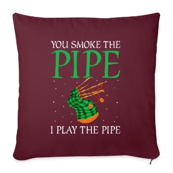 Conception de cornemuse pour Scotland Pride et cornemuse - Housse de coussin décorative 45 x 45 cm - bordeaux - Devant