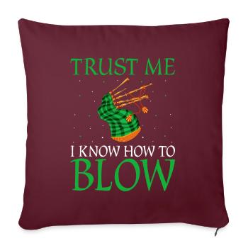Conception de cornemuse pour Scotland Pride et cornemuse - Housse de coussin décorative 45 x 45 cm - bordeaux - Devant