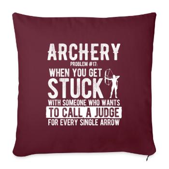 Bogenschießen Archery - Sofakissenbezug 45 x 45 cm - Burgunderrot - Vorne