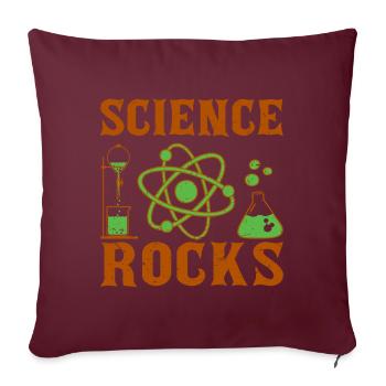 Jeu de mots pour les scientifiques chimiste molécule - Housse de coussin décorative 45 x 45 cm - bordeaux - Devant