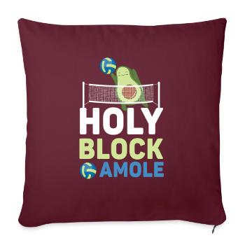 Heilige Blockamole Volleyball Avocado - Sofakissenbezug 45 x 45 cm - Burgunderrot - Vorne