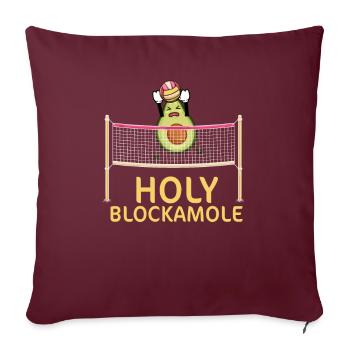 Heilige Blockamole Volleyball Avocado - Sofakissenbezug 45 x 45 cm - Burgunderrot - Vorne