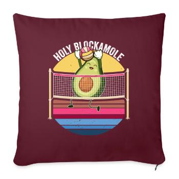 Heilige Blockamole Volleyball Avocado - Sofakissenbezug 45 x 45 cm - Burgunderrot - Vorne