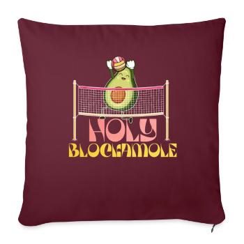 Heilige Blockamole Volleyball Avocado - Sofakissenbezug 45 x 45 cm - Burgunderrot - Vorne