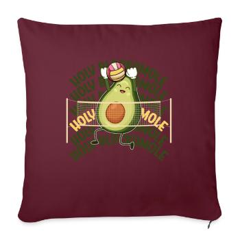 Heilige Blockamole Volleyball Avocado - Sofakissenbezug 45 x 45 cm - Burgunderrot - Vorne
