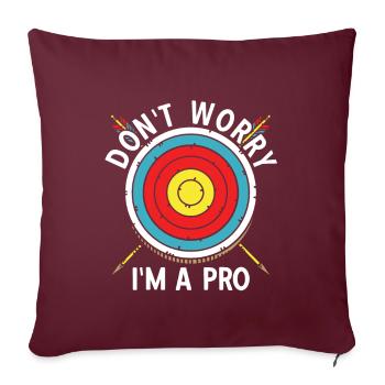 Bogenschießen Archery - Sofakissenbezug 45 x 45 cm - Burgunderrot - Vorne