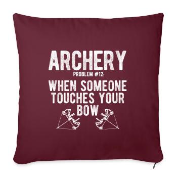 Bogenschießen Archery - Sofakissenbezug 45 x 45 cm - Burgunderrot - Vorne