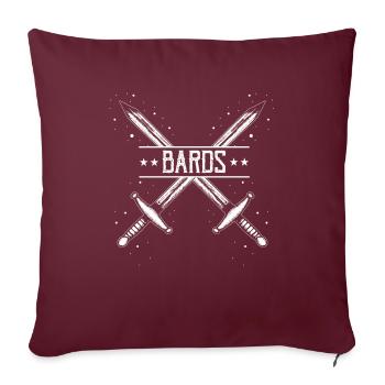 Citation de jeu de rôle fantastique pour le combat à l’épée - Housse de coussin décorative 45 x 45 cm - bordeaux - Devant