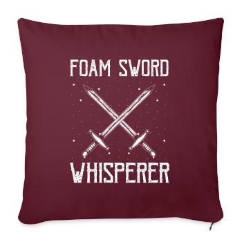 Citation de jeu de rôle fantastique pour le combat à l’épée - Housse de coussin décorative 45 x 45 cm - bordeaux - Devant