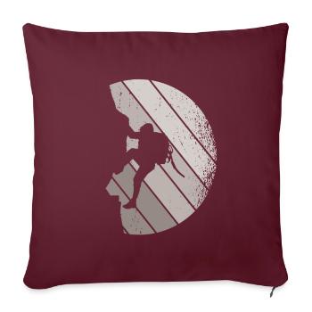 Klettern Bouldern - Sofakissenbezug 45 x 45 cm - Burgunderrot - Vorne