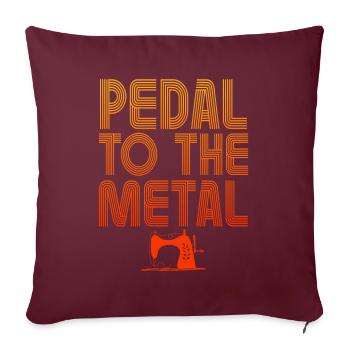 Pedal zur Metallnähmaschine - Sofakissenbezug 45 x 45 cm - Burgunderrot - Vorne