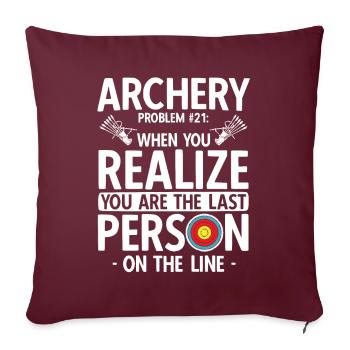 Bogenschießen Archery - Sofakissenbezug 45 x 45 cm - Burgunderrot - Vorne