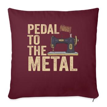 Pedal zur Metallnähmaschine - Sofakissenbezug 45 x 45 cm - Burgunderrot - Vorne