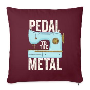 Pedal zur Metallnähmaschine - Sofakissenbezug 45 x 45 cm - Burgunderrot - Vorne