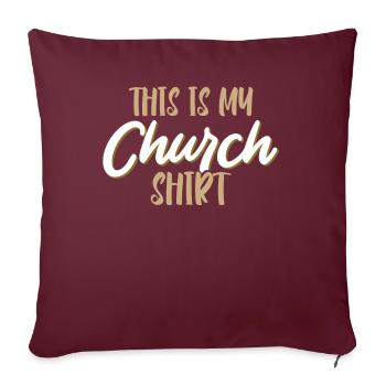 C’est ma foi chrétienne en Dieu - Housse de coussin décorative 45 x 45 cm - bordeaux - Devant