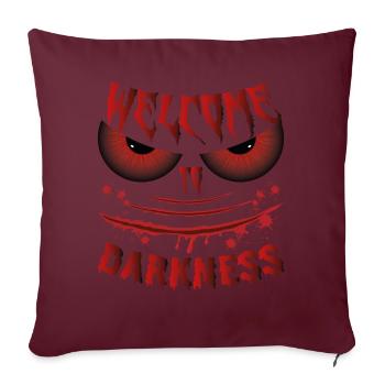 Gothique - Bienvenue dans les ténèbres - Gothique - Housse de coussin décorative 45 x 45 cm - bordeaux - Devant