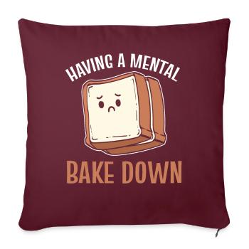 boulanger, pâtissier - Housse de coussin décorative 45 x 45 cm - bordeaux - Devant