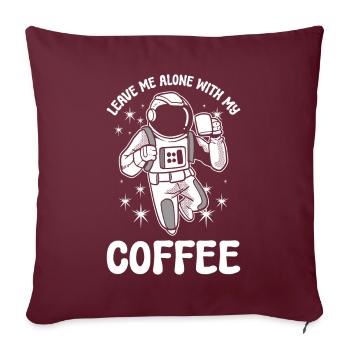 Astronaute Amateur de café Astronaute - Housse de coussin décorative 45 x 45 cm - bordeaux - Devant