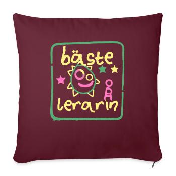 Bäste Lehrerin Lustig Grundschule Abschied - Sofakissenbezug 45 x 45 cm - Burgunderrot - Vorne