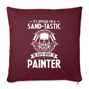 Autolackierer Angebot für Karosseriebauer - Sofakissenbezug 45 x 45 cm - Burgunderrot - Vorne