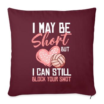 Je peux bloquer votre tir Volleyball de plage - Housse de coussin décorative 45 x 45 cm - bordeaux - Devant