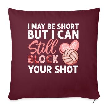 Je peux bloquer votre tir Volleyball de plage - Housse de coussin décorative 45 x 45 cm - bordeaux - Devant