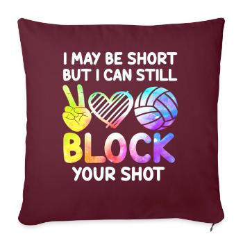 Je peux bloquer votre tir Volleyball de plage - Housse de coussin décorative 45 x 45 cm - bordeaux - Devant