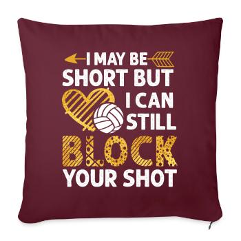 Je peux bloquer votre tir Volleyball de plage - Housse de coussin décorative 45 x 45 cm - bordeaux - Devant
