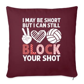 Je peux bloquer votre tir Volleyball de plage - Housse de coussin décorative 45 x 45 cm - bordeaux - Devant