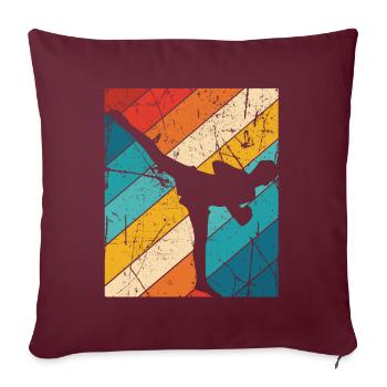 Kickboxing - Sofakissenbezug 45 x 45 cm - Burgunderrot - Vorne