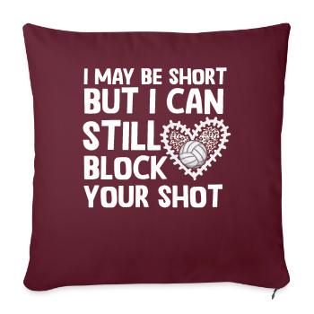 Je peux bloquer votre tir Volleyball de plage - Housse de coussin décorative 45 x 45 cm - bordeaux - Devant